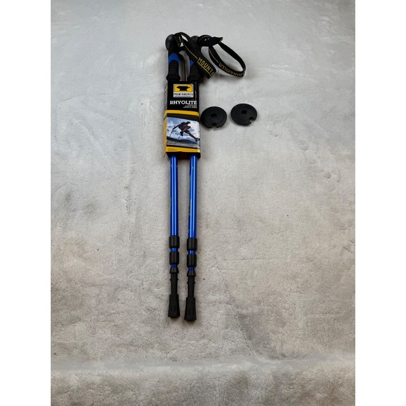 Mountainsmith Rhyolite Trekking Poles Adjustable Hiking Walking Sticks Blue - Picture 1 of 9